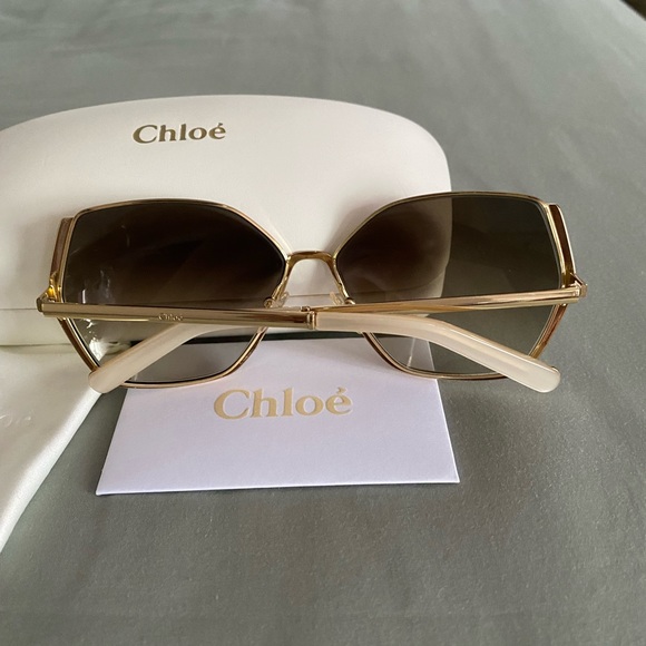 CHLOE Danae Sunglasses CE115S 756 in Gold. - Picture 7 of 8